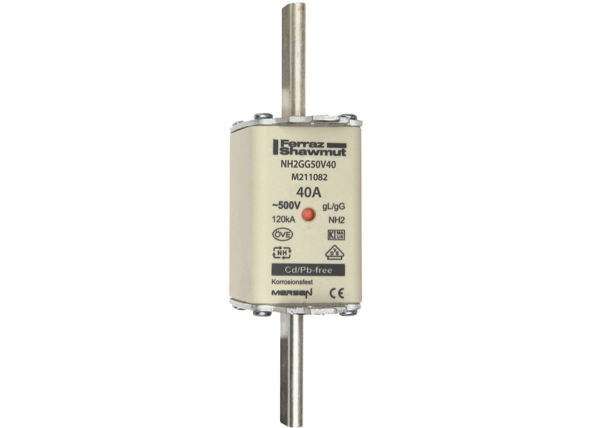 M211082 - NH fuse-link gG, 500VAC, size 2, 40A double indicator/live tags